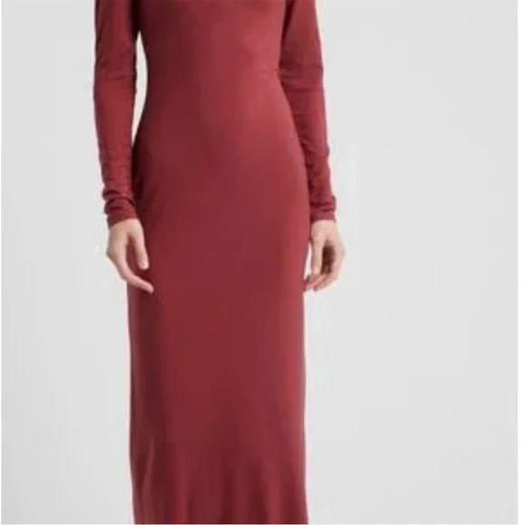 Reformation Tommi Like New Long Sleeve Red Maxi Dress Stretchy Size XS - Picture 8 of 11